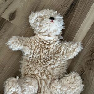 Bear Hand Puppet Vintage Fuzzy Plush Full Body